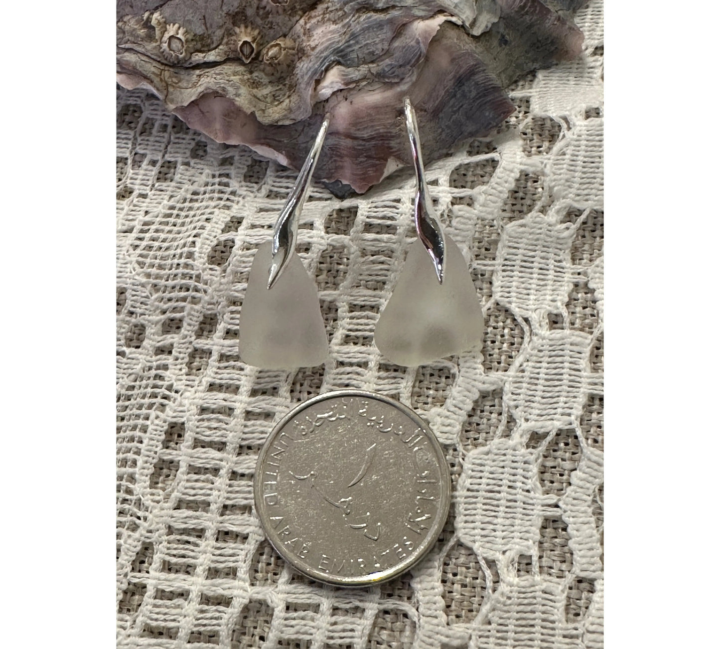 Sea Glass Silver Earrings The Big Little Shop
