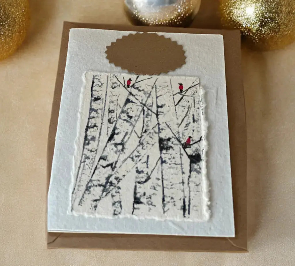 Christmas hand-painted plantable cards The Big Little Shop