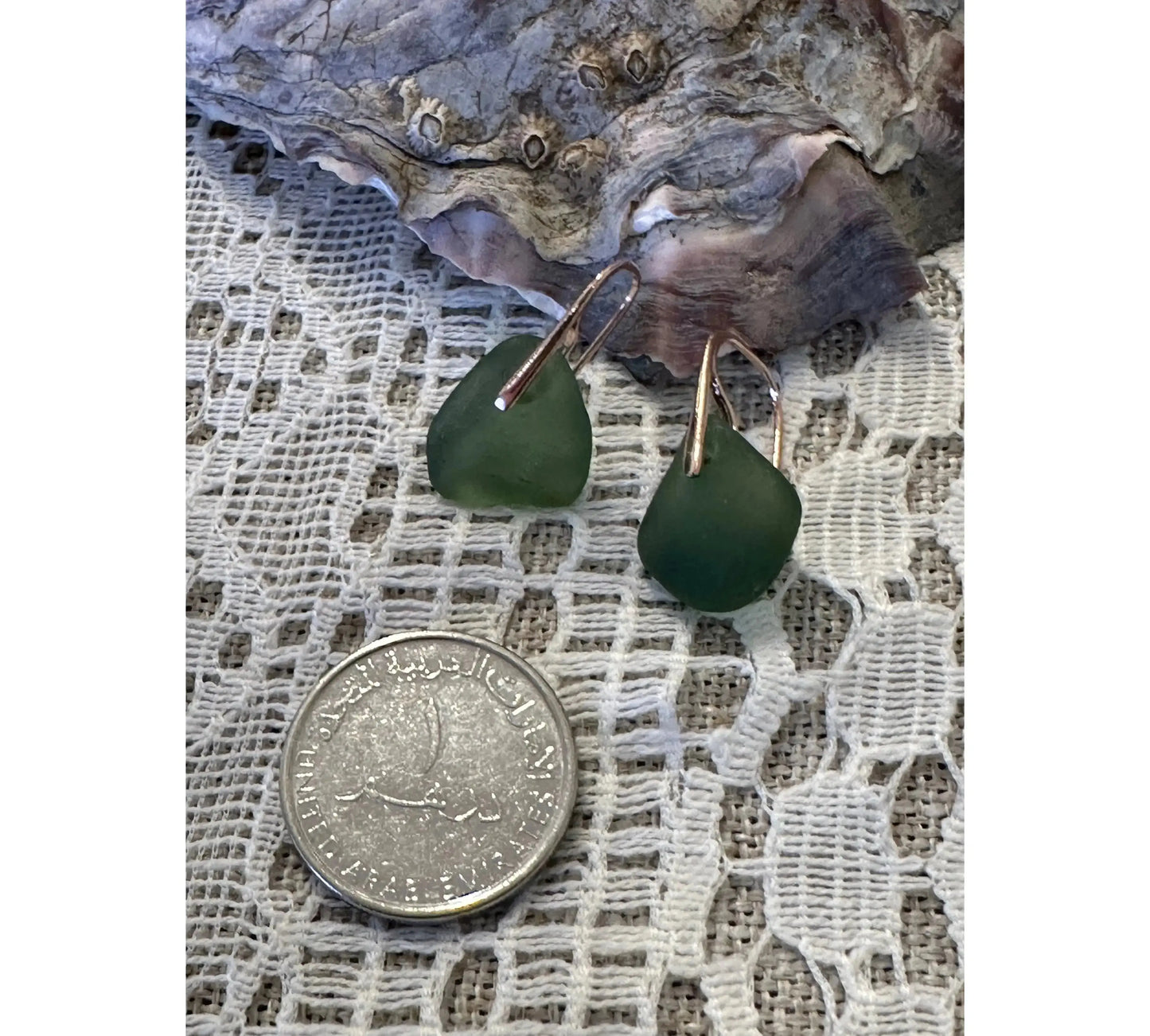 Sea Glass Silver Earrings The Big Little Shop