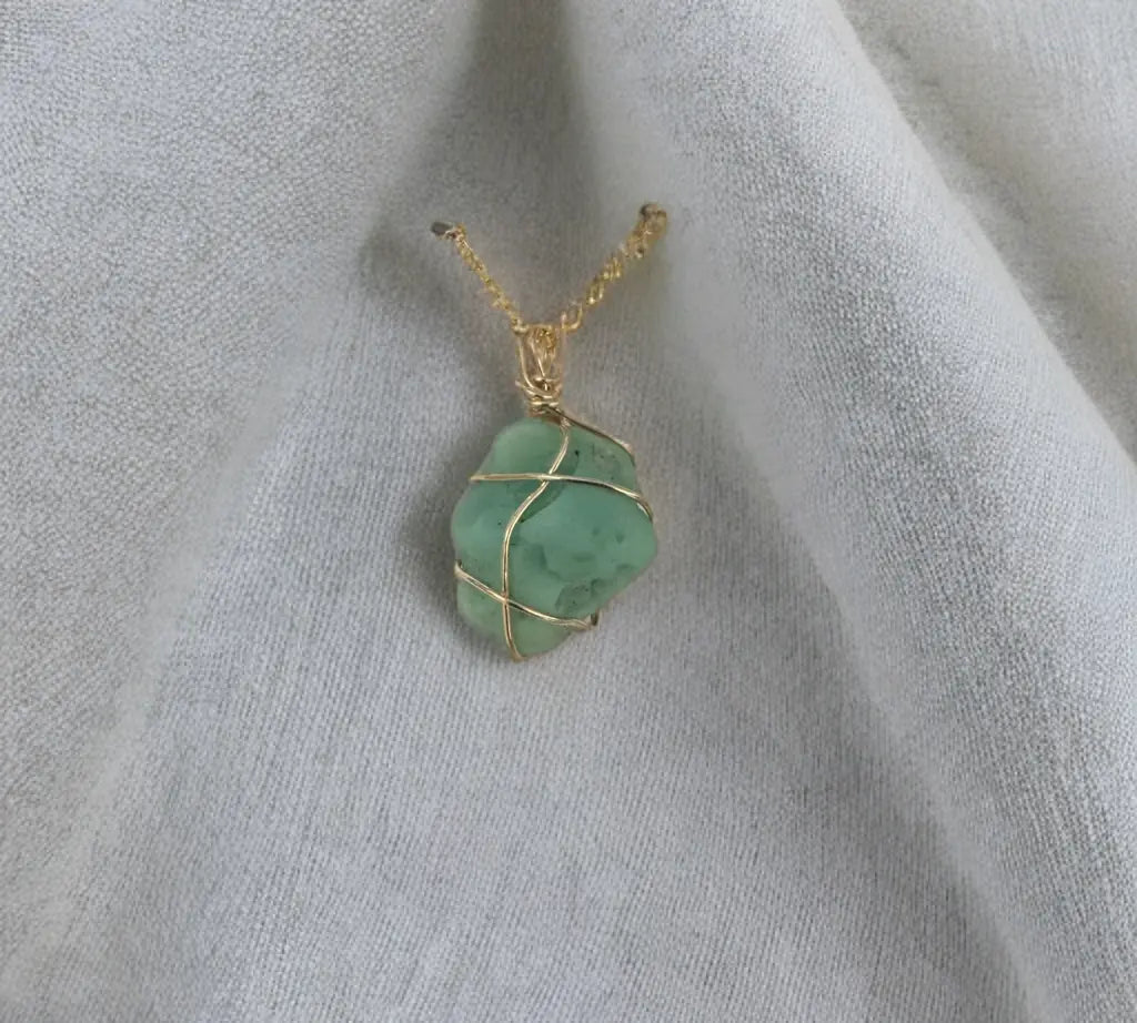 Rare Milk Sea Glass Gold-filled Necklace The Big Little Shop