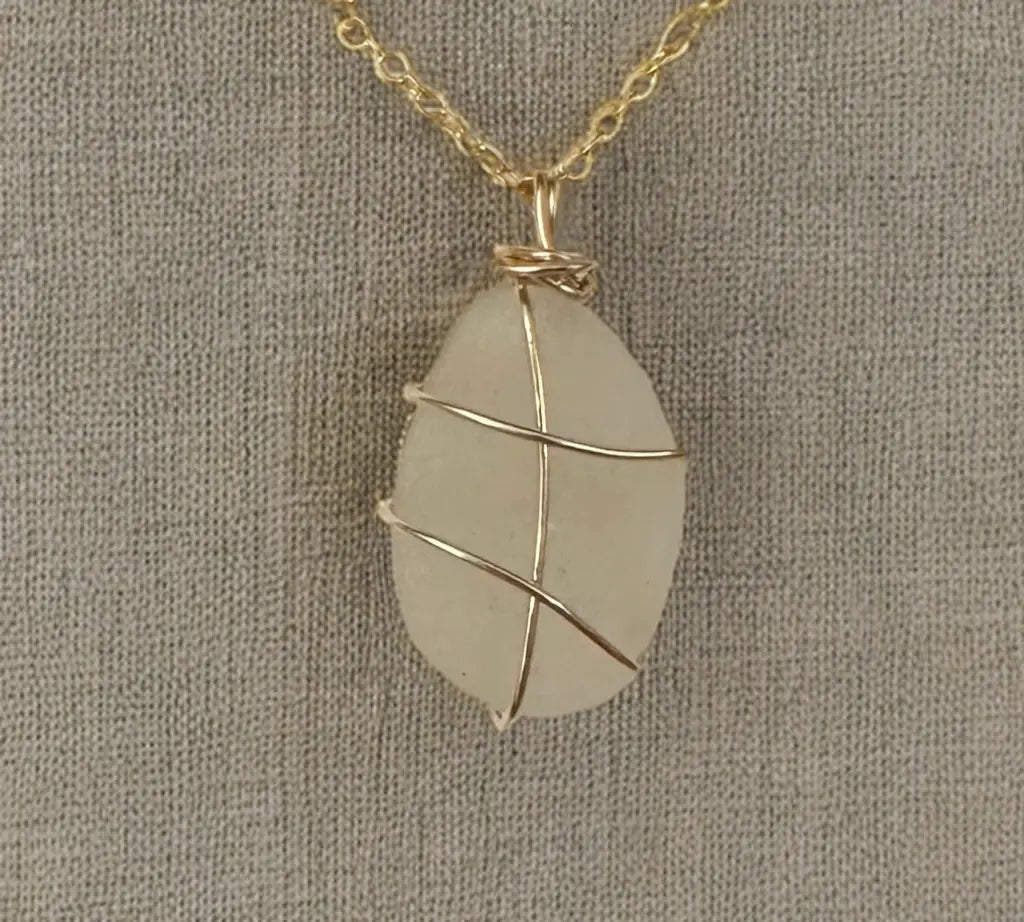 Sea Glass Gold-filled Necklace The Big Little Shop