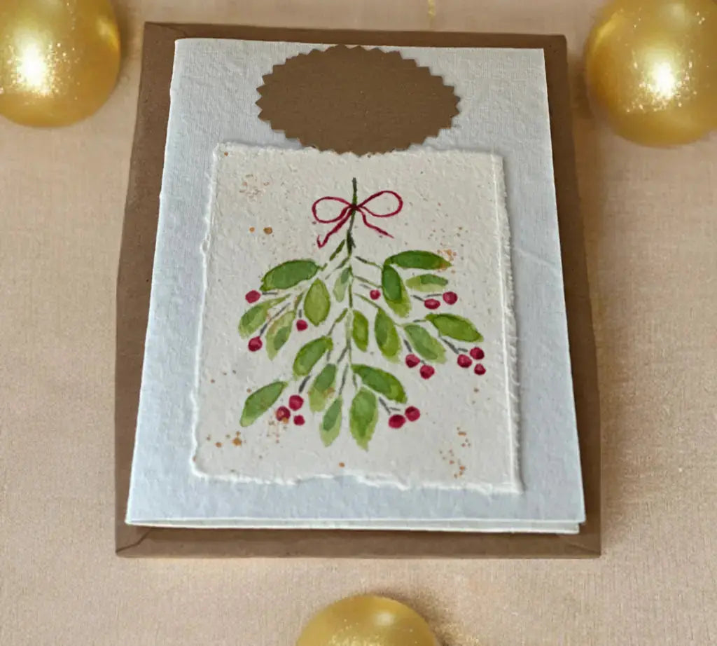 Christmas hand-painted plantable cards The Big Little Shop