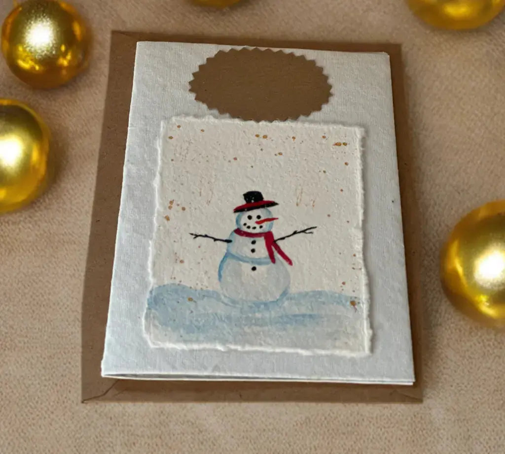 Christmas hand-painted plantable cards The Big Little Shop