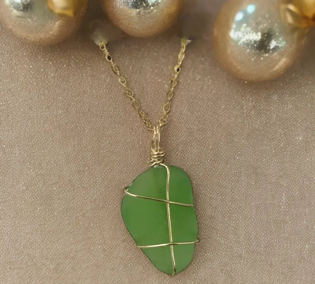 Sea Glass Gold-filled Necklace The Big Little Shop