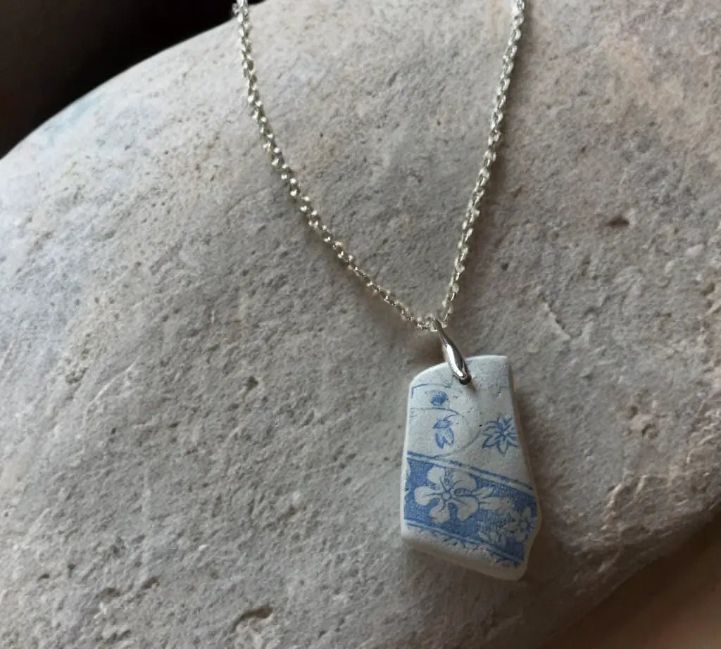 Sea Pottery Silver Necklace The Big Little Shop