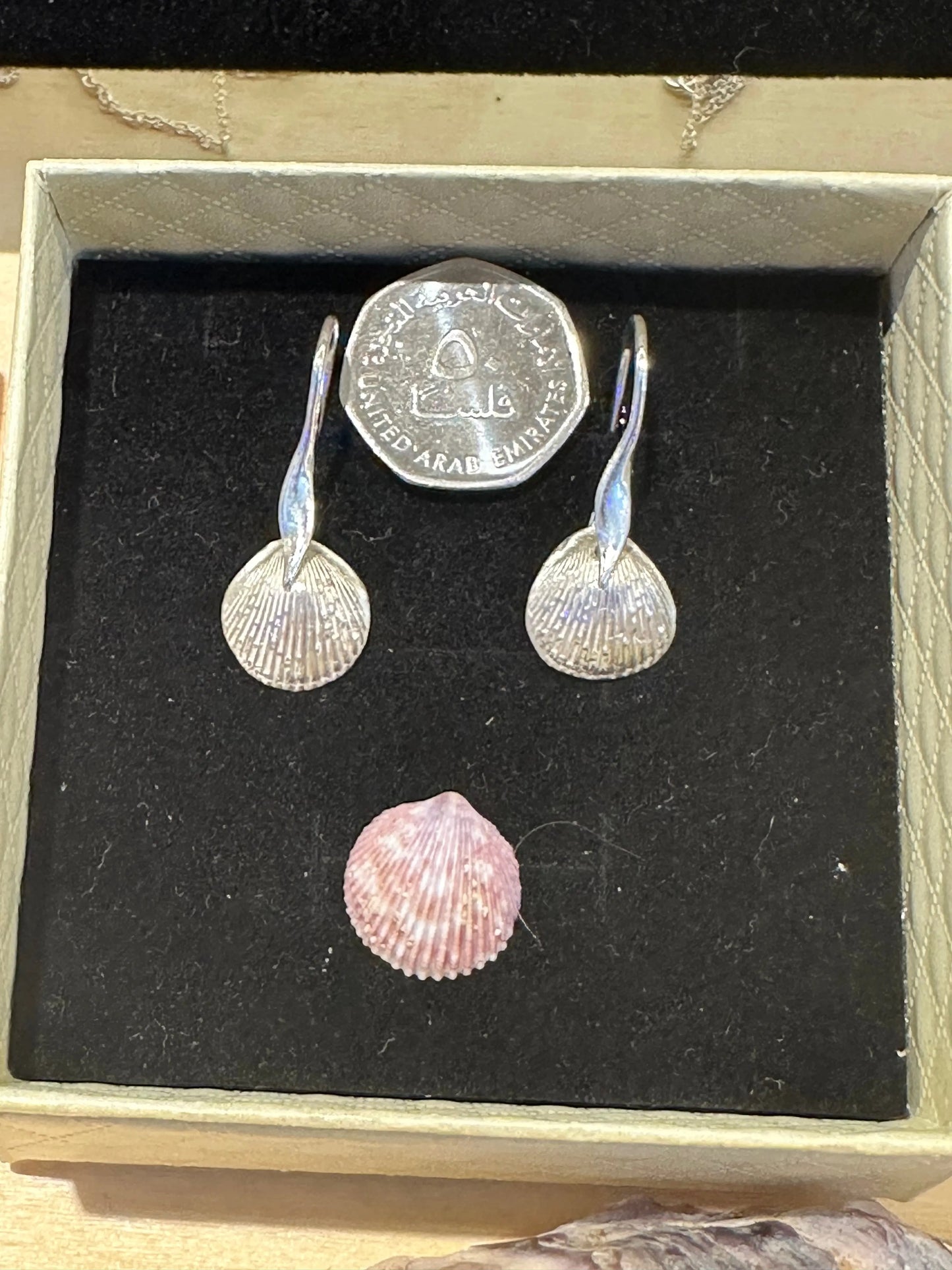 Handmade Seashells Silver Earrings