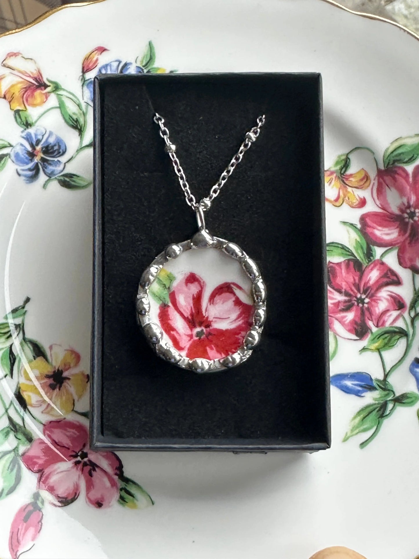 Vintage Colclough Broken Ceramics Necklace The Big Little Shop