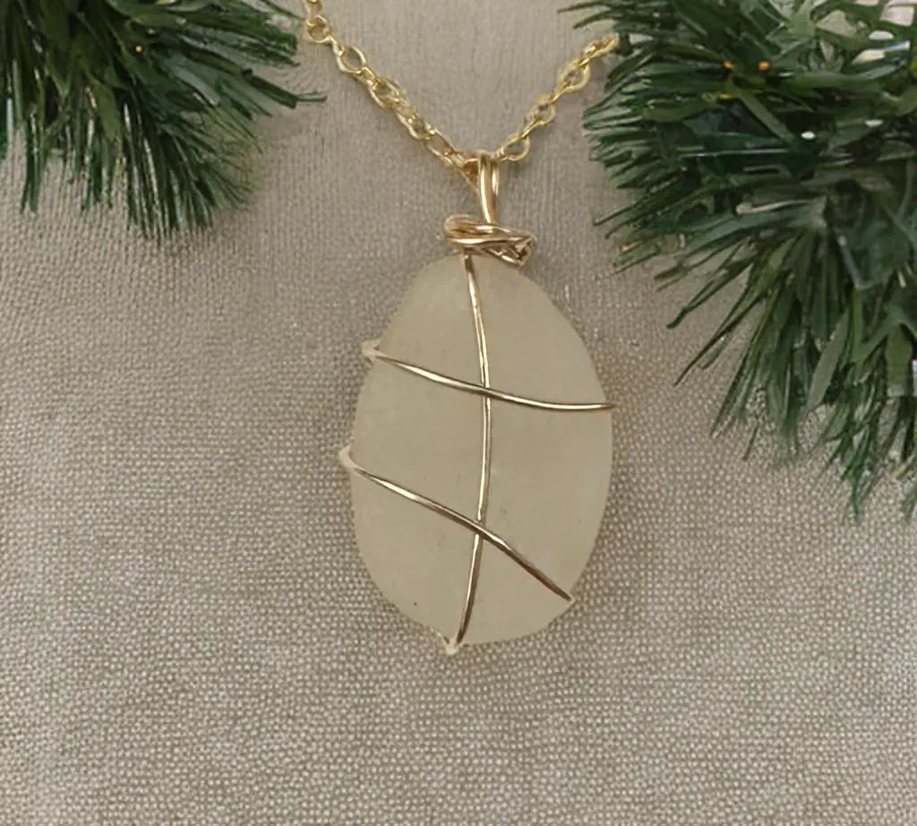 Sea Glass Gold-filled Necklace The Big Little Shop