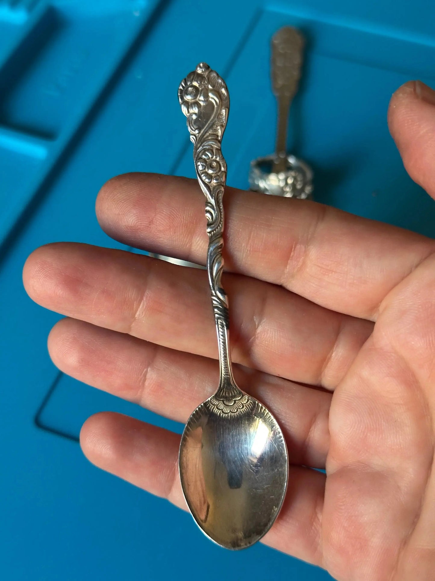 Vintage Swedish Spoon Floral Ring