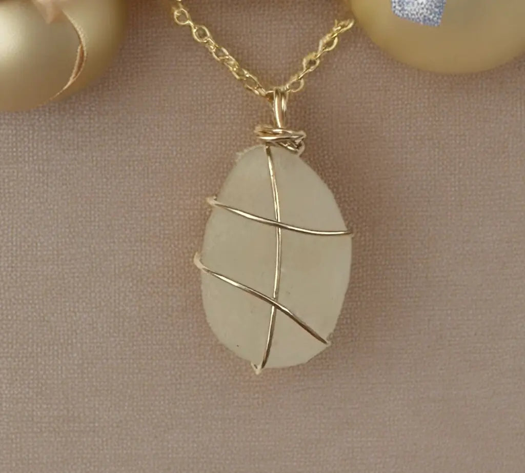 Sea Glass Gold-filled Necklace The Big Little Shop