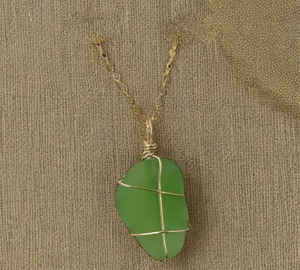 Sea Glass Gold-filled Necklace The Big Little Shop