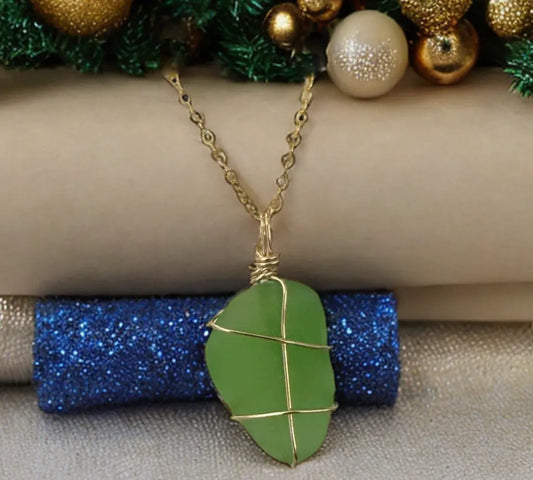 Sea Glass Gold-filled Necklace The Big Little Shop