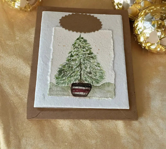 Christmas hand-painted plantable cards (3 cards pack) The Big Little Shop