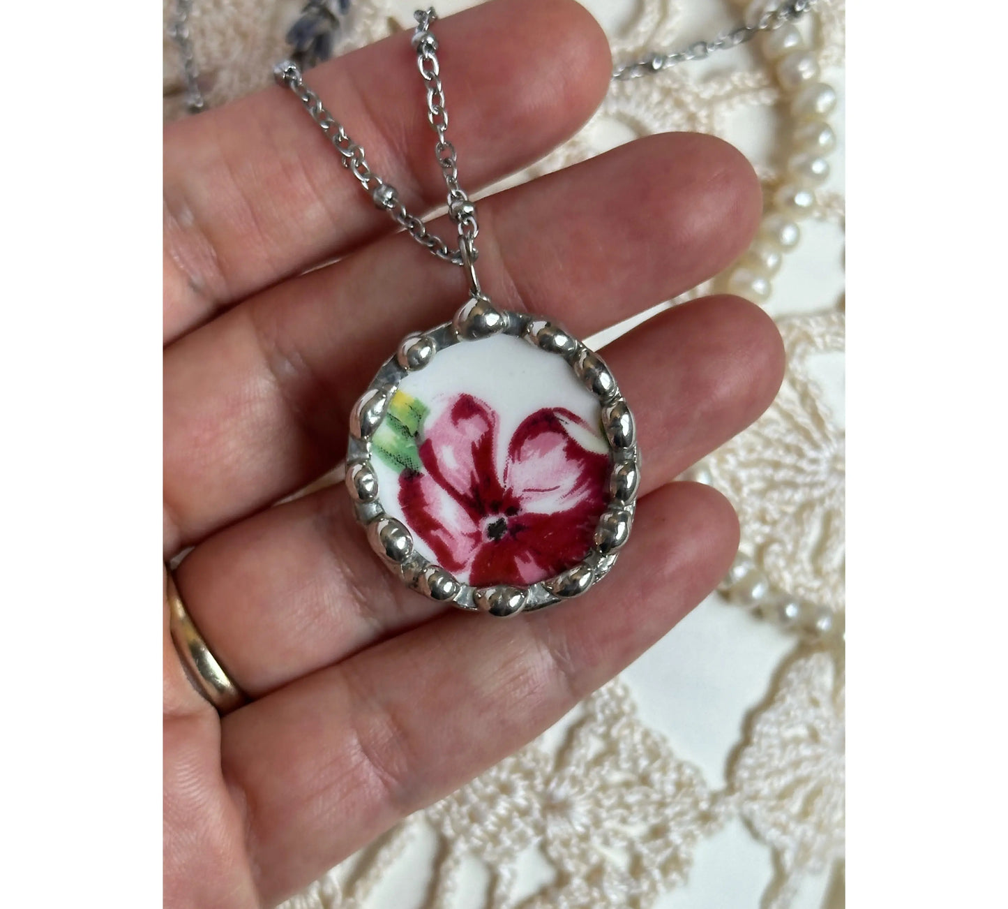 Vintage Colclough Ceramic Necklace