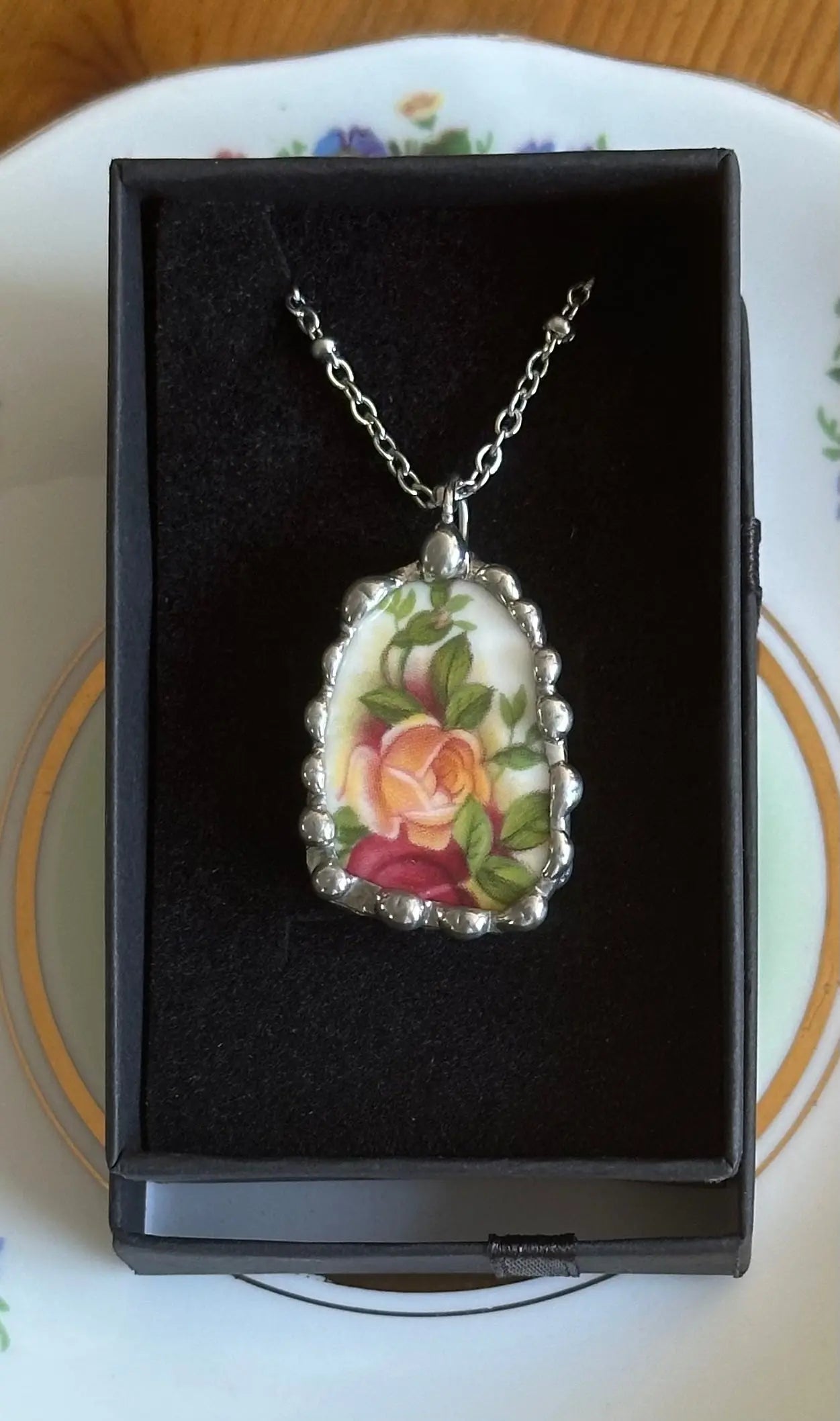 Vintage Royal Albert Broken Ceramics Necklace The Big Little Shop