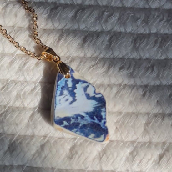 Handmade Sea Pottery Gold-plated Necklace Sustainable Jewelry by The Big Little Shop in Dubai